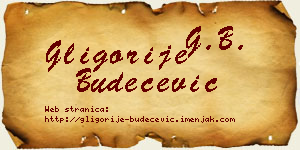 Gligorije Budečević vizit kartica